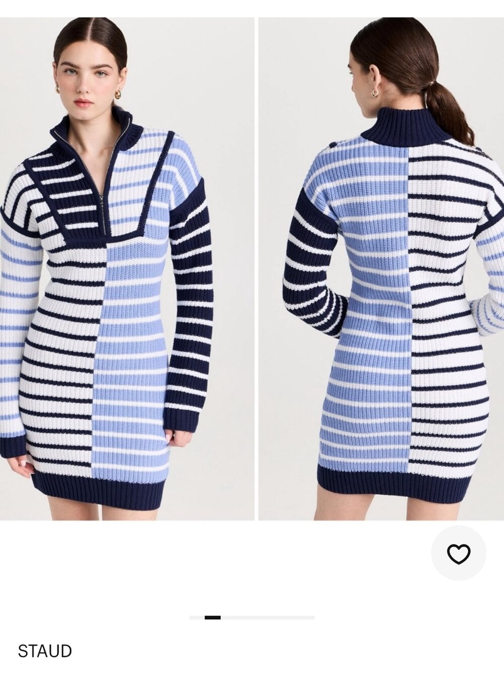 STAUD Mini Hampton Dress Adriatic Stripe XS excellent condition